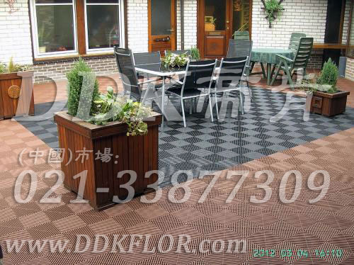 淡咖啡色+灰色_室外花園地面鋪地材料